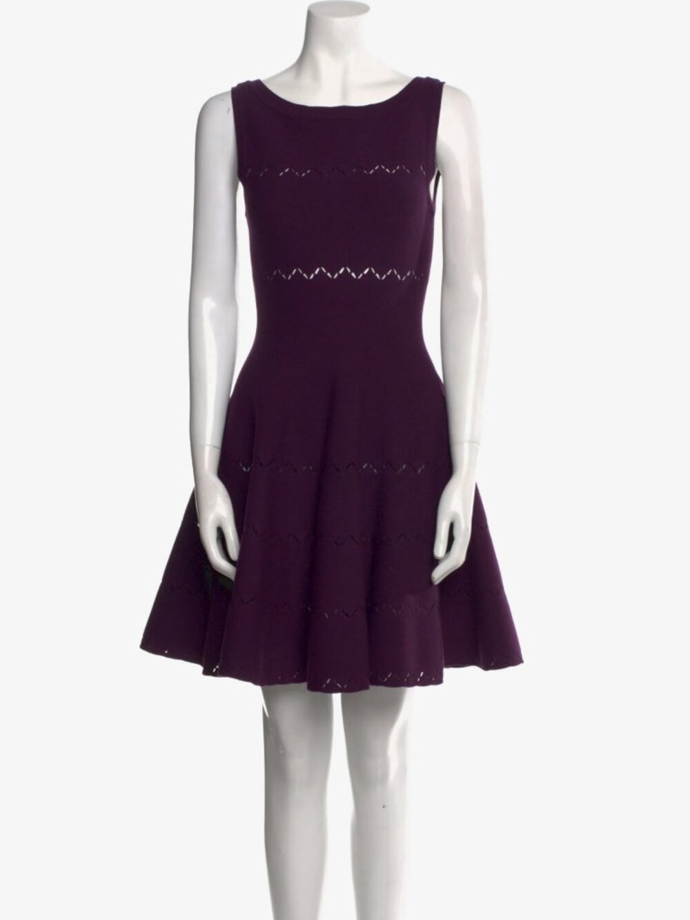 Alaïa Wool Mini Dress Purple | Size: M | US8, FR40